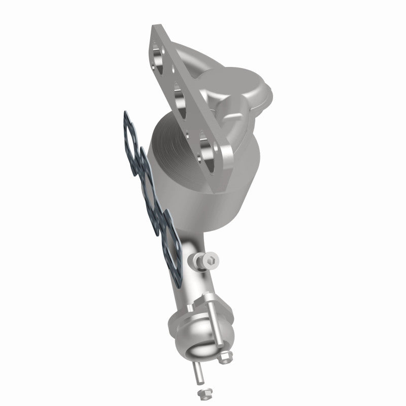 MagnaFlow 49376 oem grade manifold converter, side view of the turntable spin