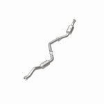 MagnaFlow 5411665 carb direct-fit catalytic converter, rear view of the turntable spin