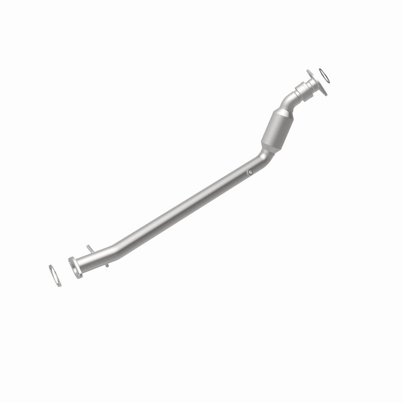 MagnaFlow 5451098 carb direct-fit catalytic converter, rear view of the turntable spin