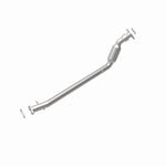 MagnaFlow 5451098 carb direct-fit catalytic converter, rear view of the turntable spin