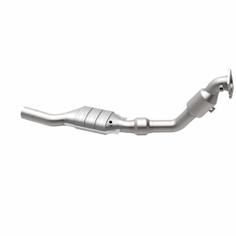 MagnaFlow 24500 hm grade direct-fit catalytic converter, opposite rear three-quarter view of the turntable spin