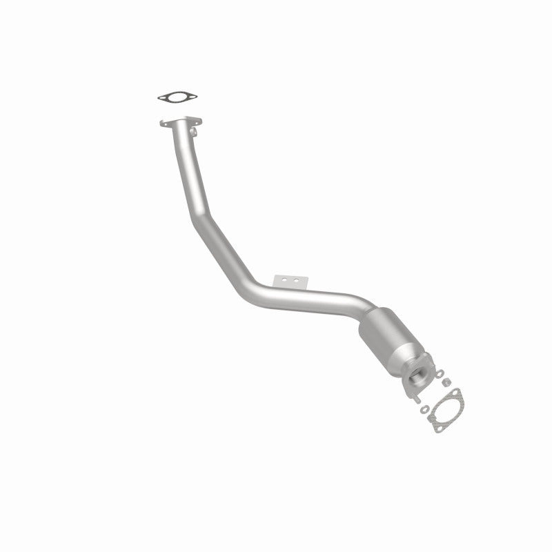MagnaFlow 52831 oem grade direct-fit catalytic converter, rear three-quarter view of the turntable spin