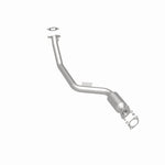 MagnaFlow 52831 oem grade direct-fit catalytic converter, rear three-quarter view of the turntable spin