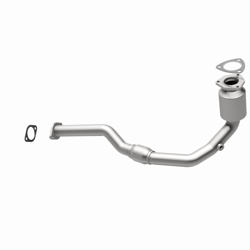 MagnaFlow 24323 hm grade direct-fit catalytic converter, opposite rear three-quarter view of the turntable spin