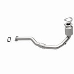 MagnaFlow 24323 hm grade direct-fit catalytic converter, opposite rear three-quarter view of the turntable spin