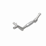 MagnaFlow 93429 hm grade direct-fit catalytic converter, rear view of the turntable spin