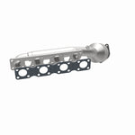 MagnaFlow 52425 oem grade manifold converter, opposite side view of the turntable spin