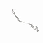 MagnaFlow 24272 hm grade direct-fit catalytic converter, rear three-quarter view of the turntable spin
