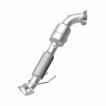 MagnaFlow 52974 oem grade direct-fit catalytic converter, rear view of the turntable spin