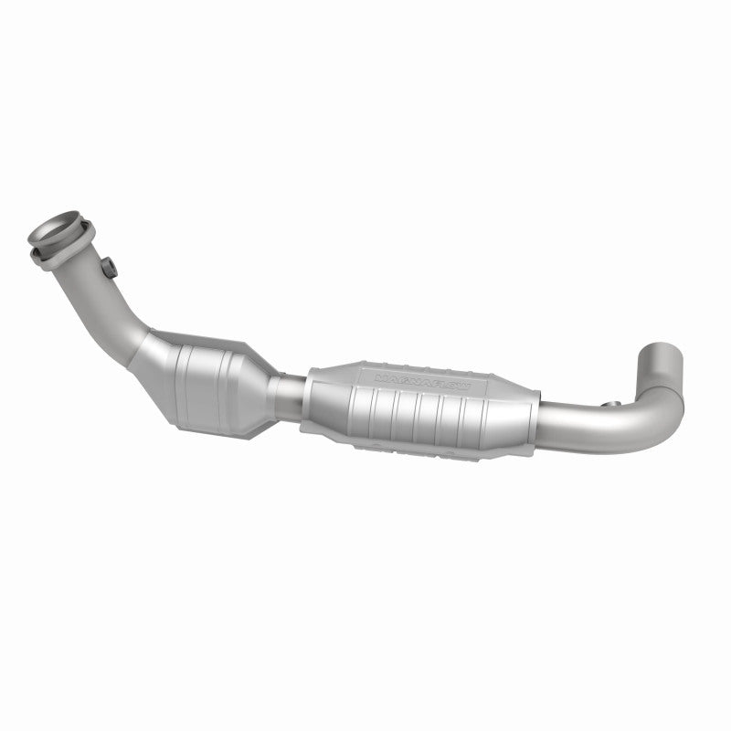 MagnaFlow 93129 hm grade direct-fit catalytic converter, side view of the turntable spin