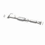 MagnaFlow 23897 hm grade direct-fit catalytic converter, opposite rear three-quarter view of the turntable spin