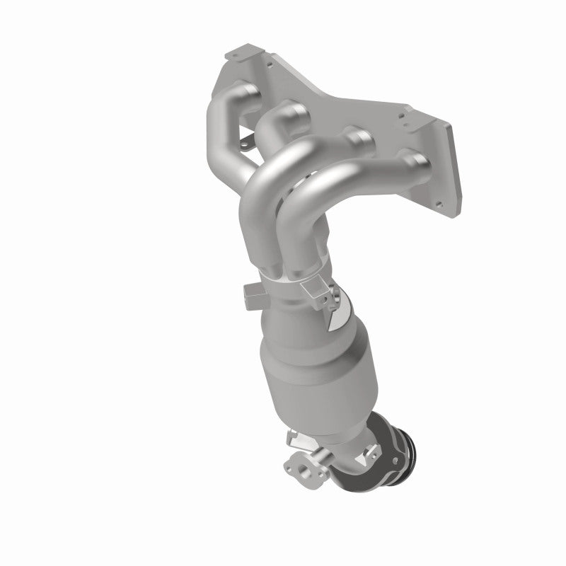 MagnaFlow 52520 oem grade manifold converter, rear view of the turntable spin