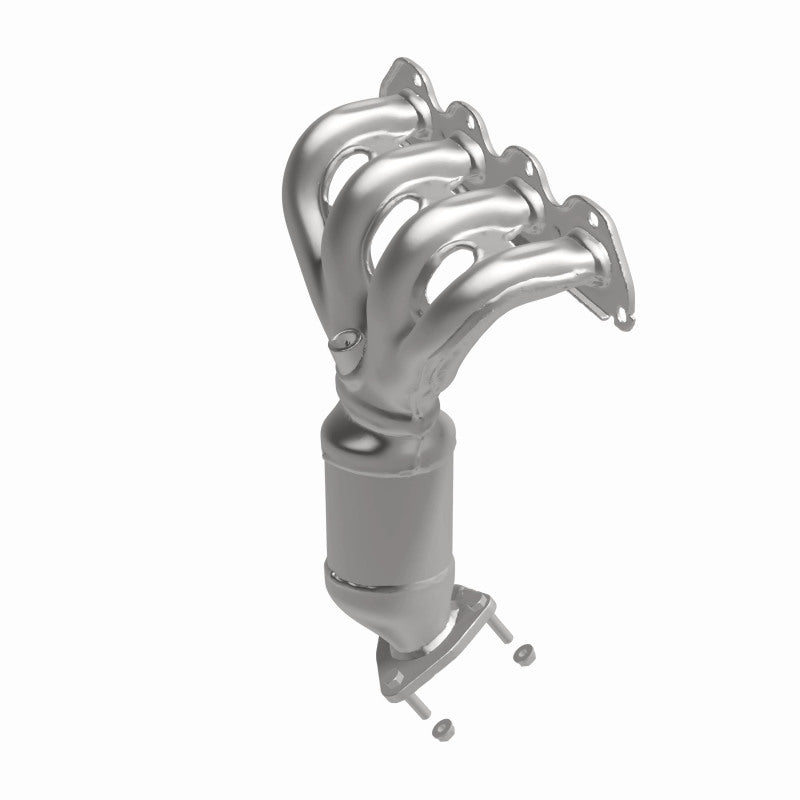 MagnaFlow 5531062 carb manifold converter, front three-quarter view of the turntable spin