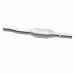 MagnaFlow 459000 carb direct-fit catalytic converter, side view of the turntable spin