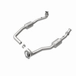 MagnaFlow 447378 carb direct-fit catalytic converter, rear view of the turntable spin