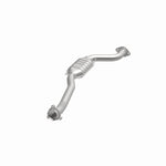 MagnaFlow 93421 hm grade direct-fit catalytic converter, opposite front three-quarter view of the turntable spin