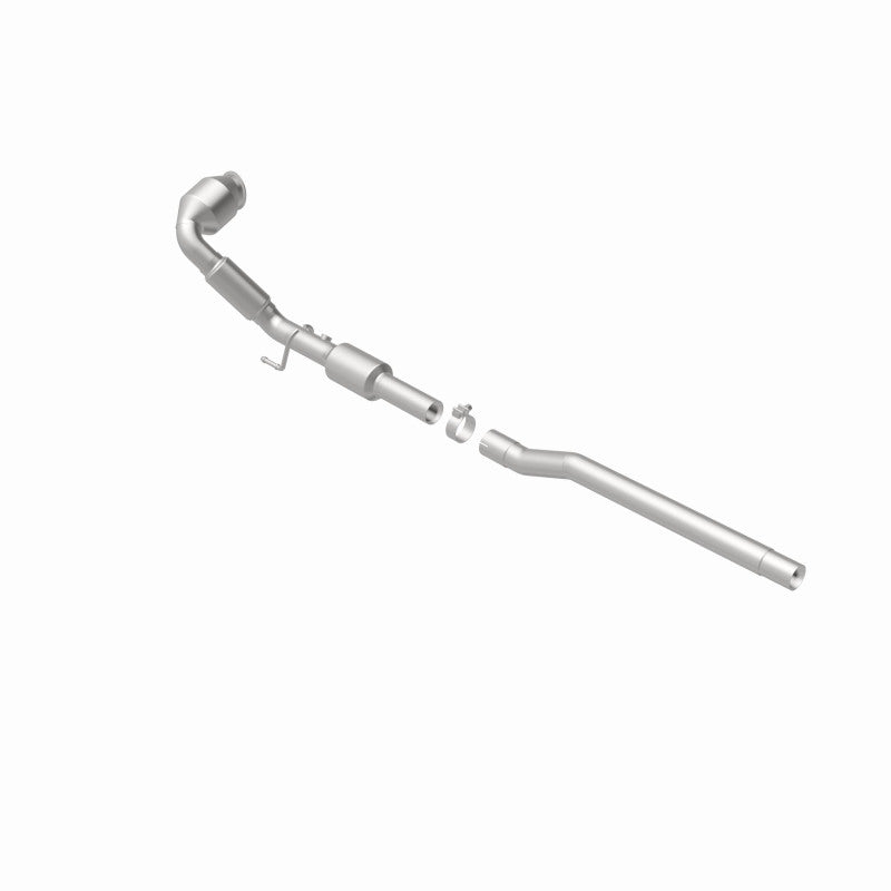MagnaFlow 52392 oem grade direct-fit catalytic converter, rear view of the turntable spin