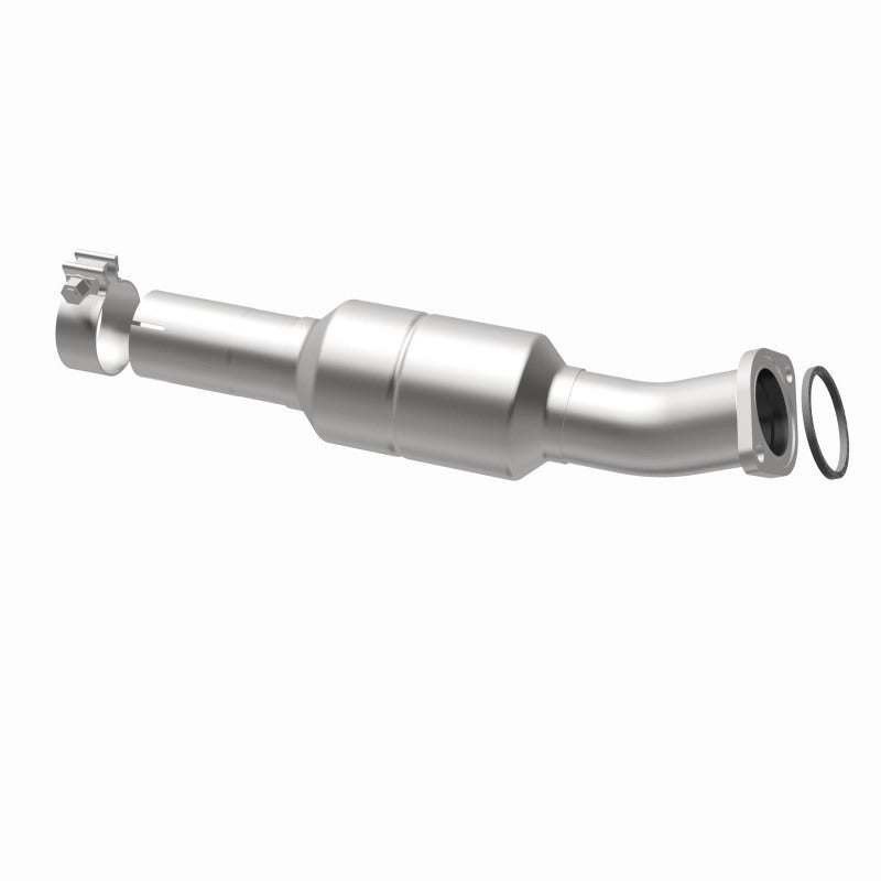 MagnaFlow 49156 oem grade direct-fit catalytic converter, opposite rear three-quarter view of the turntable spin