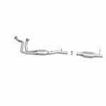 MagnaFlow 93190 hm grade direct-fit catalytic converter, side view of the turntable spin