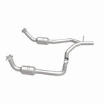 MagnaFlow 52153 oem grade direct-fit catalytic converter, side view of the turntable spin