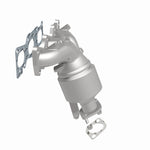 MagnaFlow 52780 oem grade manifold converter, side view of the turntable spin