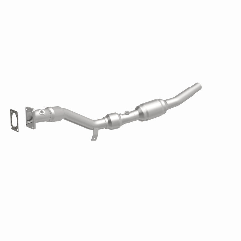 MagnaFlow 49892 oem grade direct-fit catalytic converter, front three-quarter view of the turntable spin
