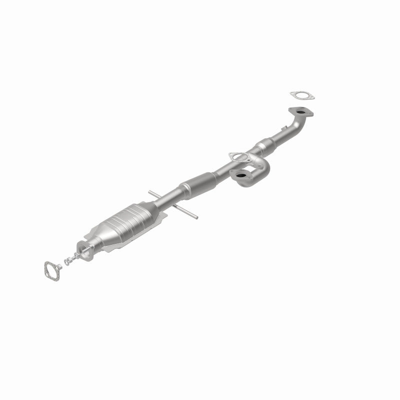 MagnaFlow 24395 hm grade direct-fit catalytic converter, rear view of the turntable spin