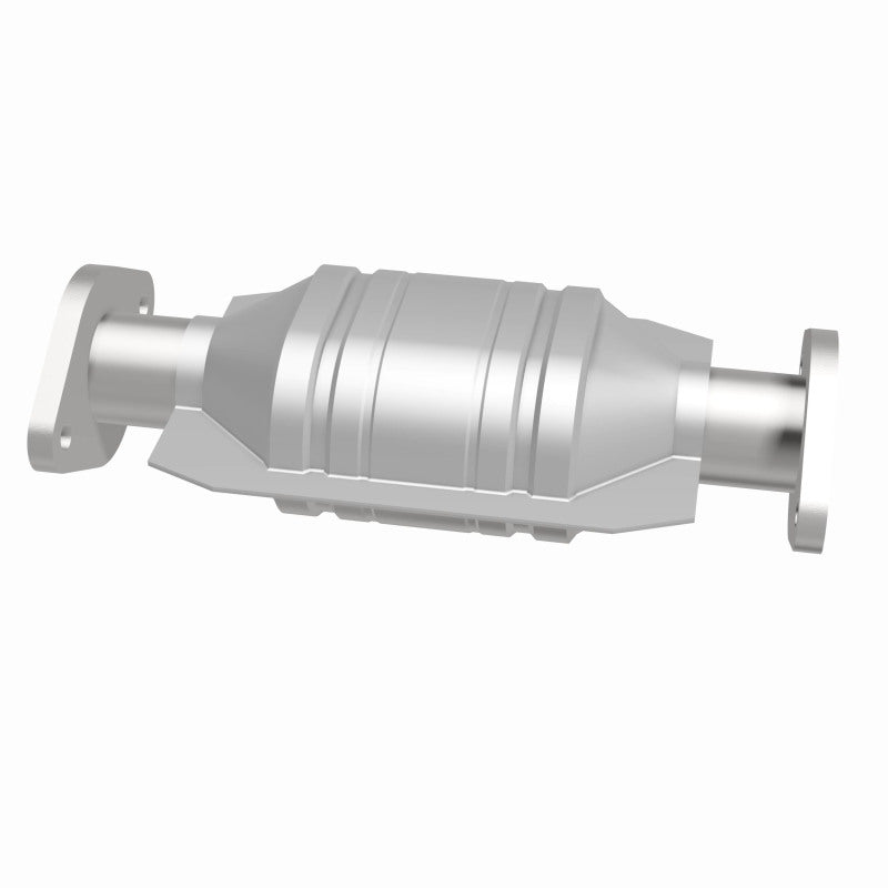 MagnaFlow 457011 carb direct-fit catalytic converter, side view of the turntable spin