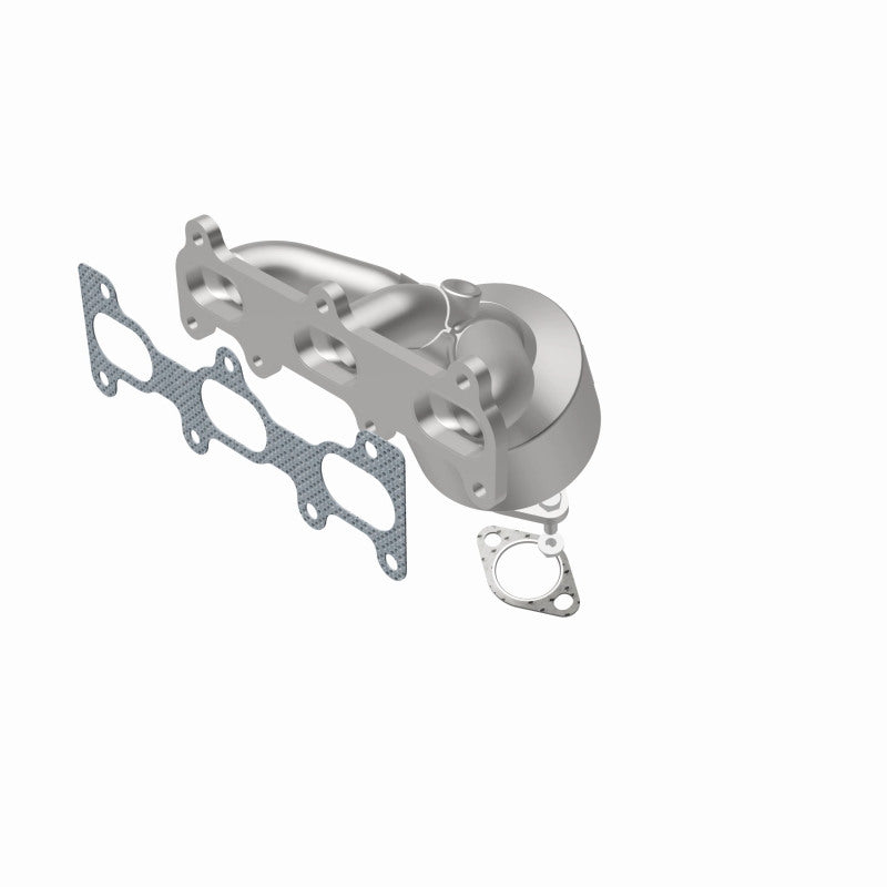 MagnaFlow 452036 carb manifold converter, rear view of the turntable spin