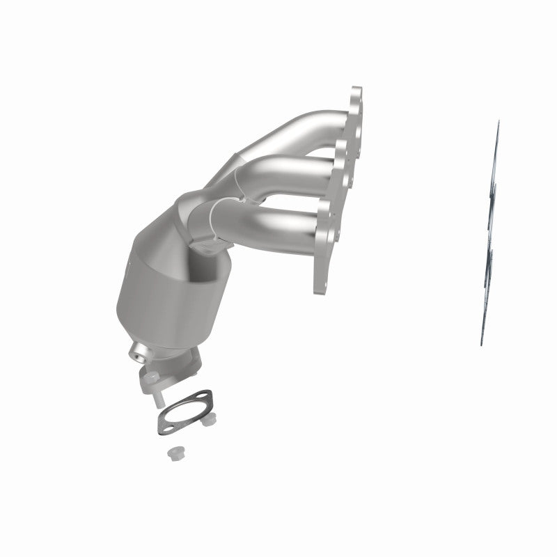 MagnaFlow 49273 oem grade manifold converter, side view of the turntable spin