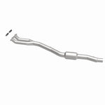 MagnaFlow 4481683 carb direct-fit catalytic converter, side view of the turntable spin
