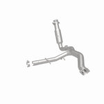 MagnaFlow 21-521 oem grade direct-fit catalytic converter, rear three-quarter view of the turntable spin