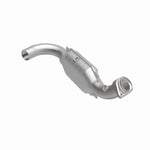 MagnaFlow 49498 oem grade direct-fit catalytic converter, front three-quarter view of the turntable spin