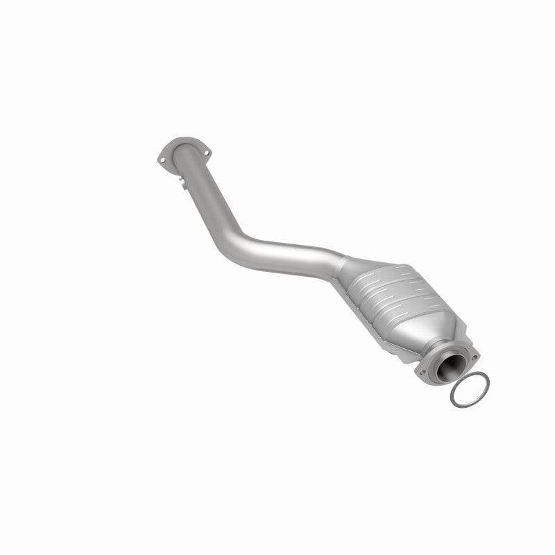 MagnaFlow 93352 hm grade direct-fit catalytic converter, rear three-quarter view of the turntable spin
