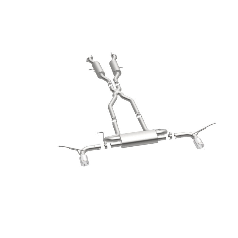 MagnaFlow 16929 street series cat-back exhaust, opposite side view of the turntable spin