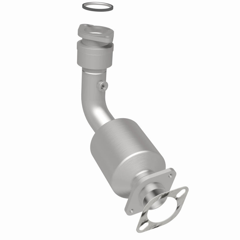 MagnaFlow 5461627 carb direct-fit catalytic converter, rear three-quarter view of the turntable spin
