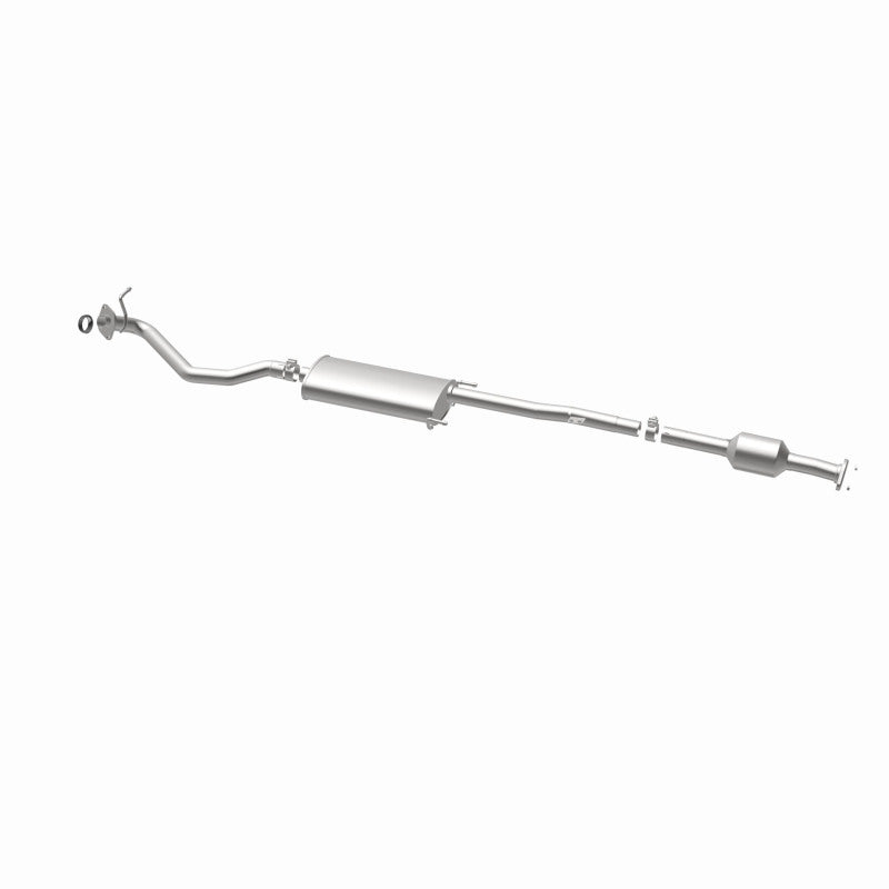 MagnaFlow 52104 oem grade direct-fit catalytic converter, opposite rear three-quarter view of the turntable spin