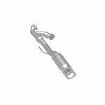 MagnaFlow 52190 oem grade direct-fit catalytic converter, rear three-quarter view of the turntable spin