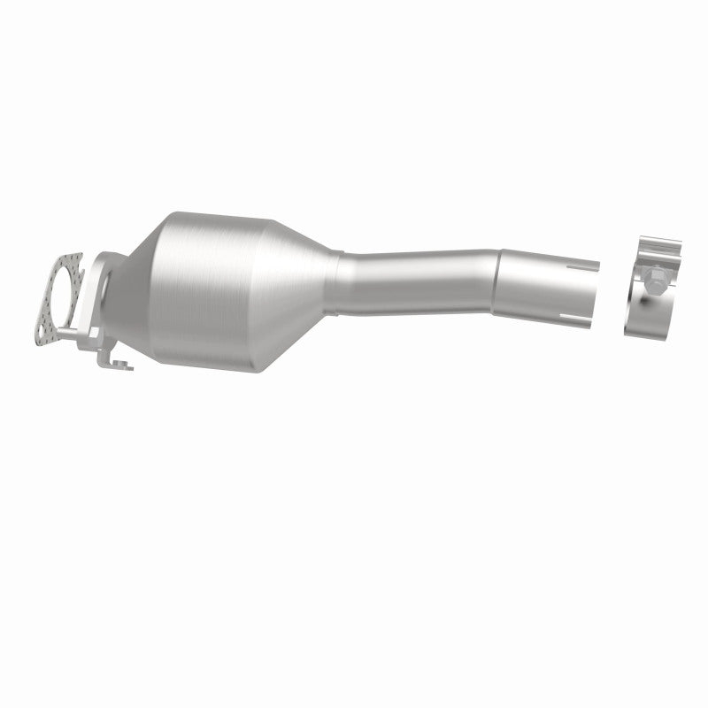 MagnaFlow 52270 oem grade direct-fit catalytic converter, side view of the turntable spin