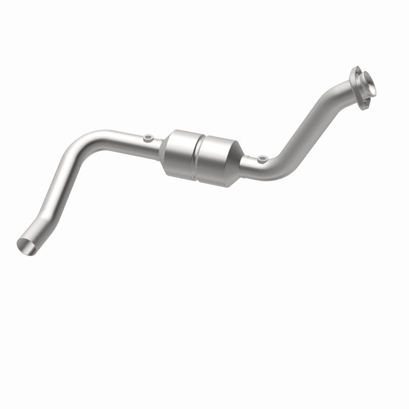 MagnaFlow 93250 hm grade direct-fit catalytic converter, opposite rear three-quarter view of the turntable spin