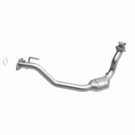 MagnaFlow 23311 hm grade direct-fit catalytic converter, opposite rear three-quarter view of the turntable spin