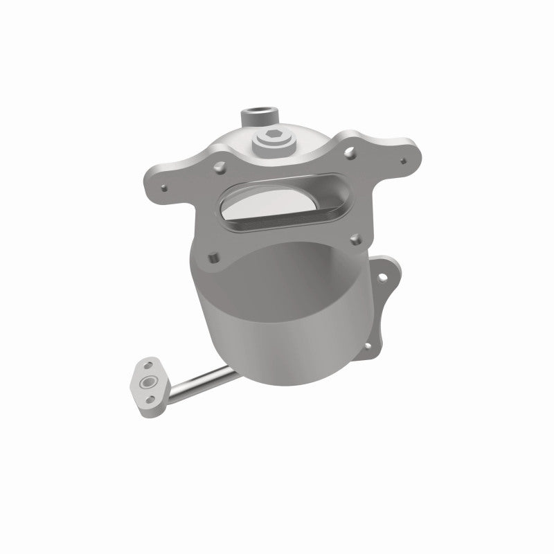 MagnaFlow 5531680 carb manifold converter, opposite side view of the turntable spin