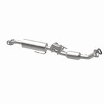 MagnaFlow 280468 oem grade direct-fit catalytic converter, opposite rear three-quarter view of the turntable spin