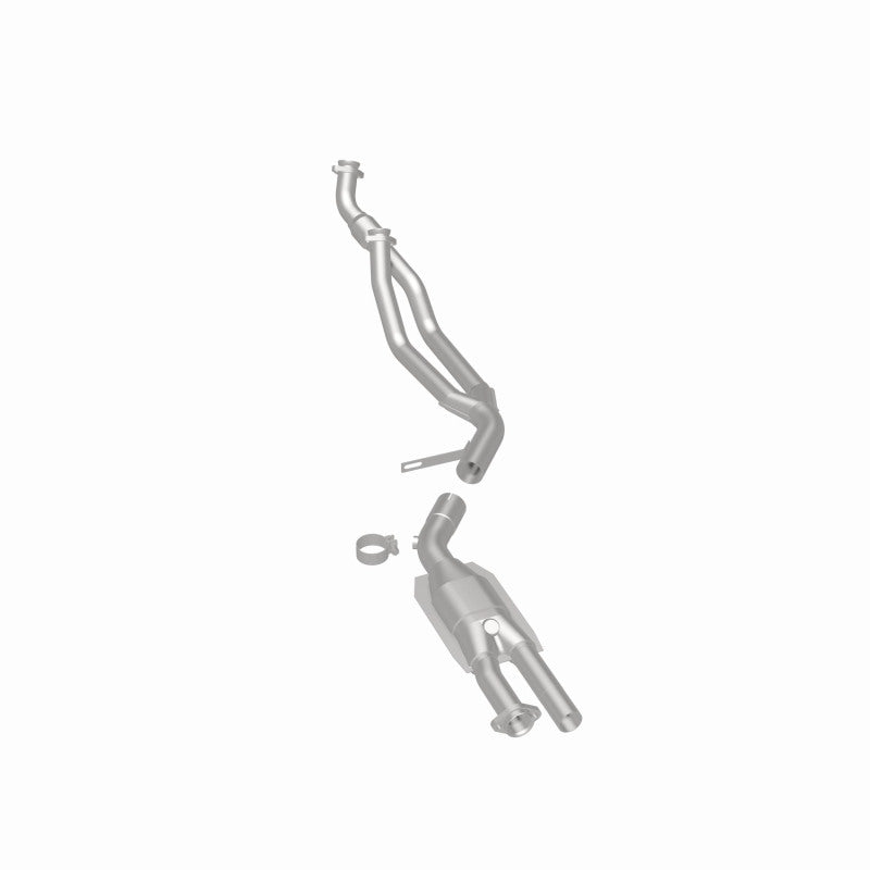 MagnaFlow 23817 epa direct-fit catalytic converter, rear three-quarter view of the turntable spin