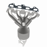 MagnaFlow 49272 oem grade manifold converter, opposite side view of the turntable spin