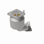 MagnaFlow 52163 oem grade direct-fit catalytic converter, rear view of the turntable spin