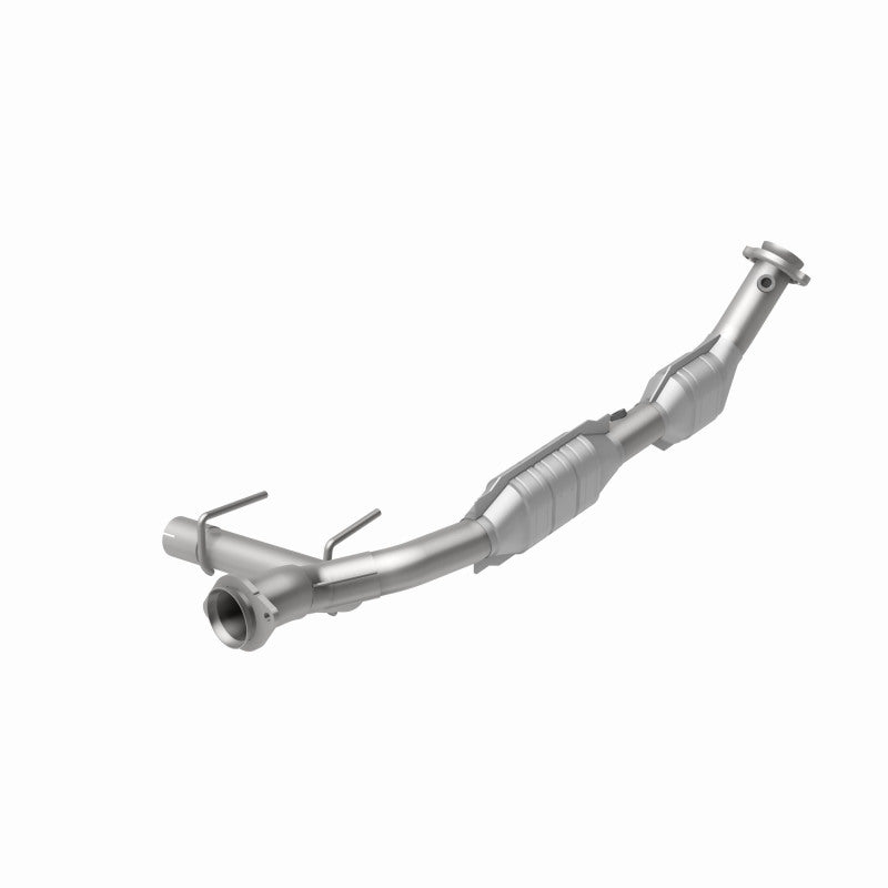 MagnaFlow 49607 oem grade direct-fit catalytic converter, rear view of the turntable spin