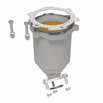 MagnaFlow 52652 oem grade direct-fit catalytic converter, rear three-quarter view of the turntable spin