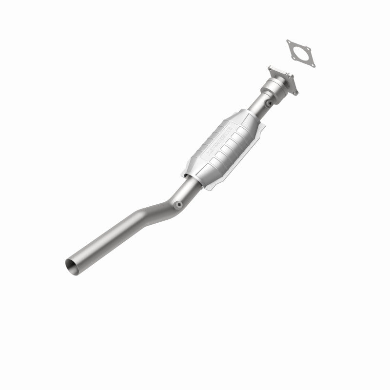 MagnaFlow 23274 hm grade direct-fit catalytic converter, rear view of the turntable spin