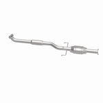 MagnaFlow 93195 hm grade direct-fit catalytic converter, side view of the turntable spin